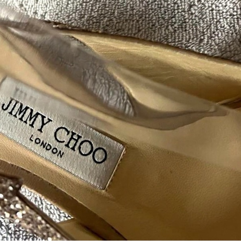 Jimmy Choo Gemma 40 Glitter Slingback pump. - Picture 9 of 12